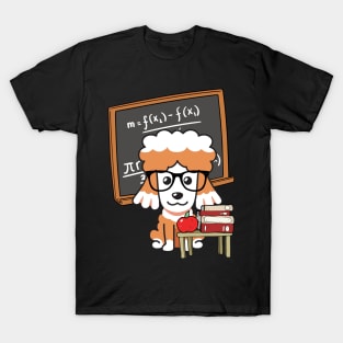 Funny brown dog is teaching T-Shirt